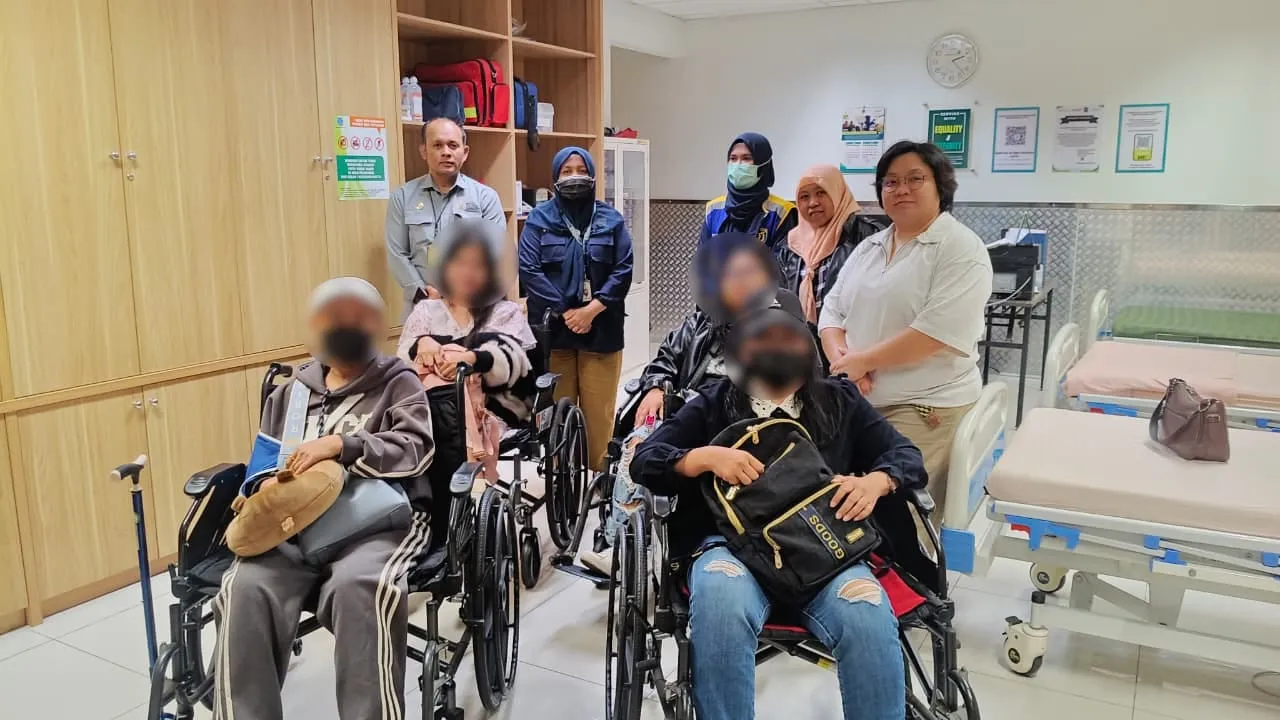Tiba di Bandara, 4 Pekerja Migran Sakit Asal Taiwan Langsung Difasilitasi BP3MI Banten